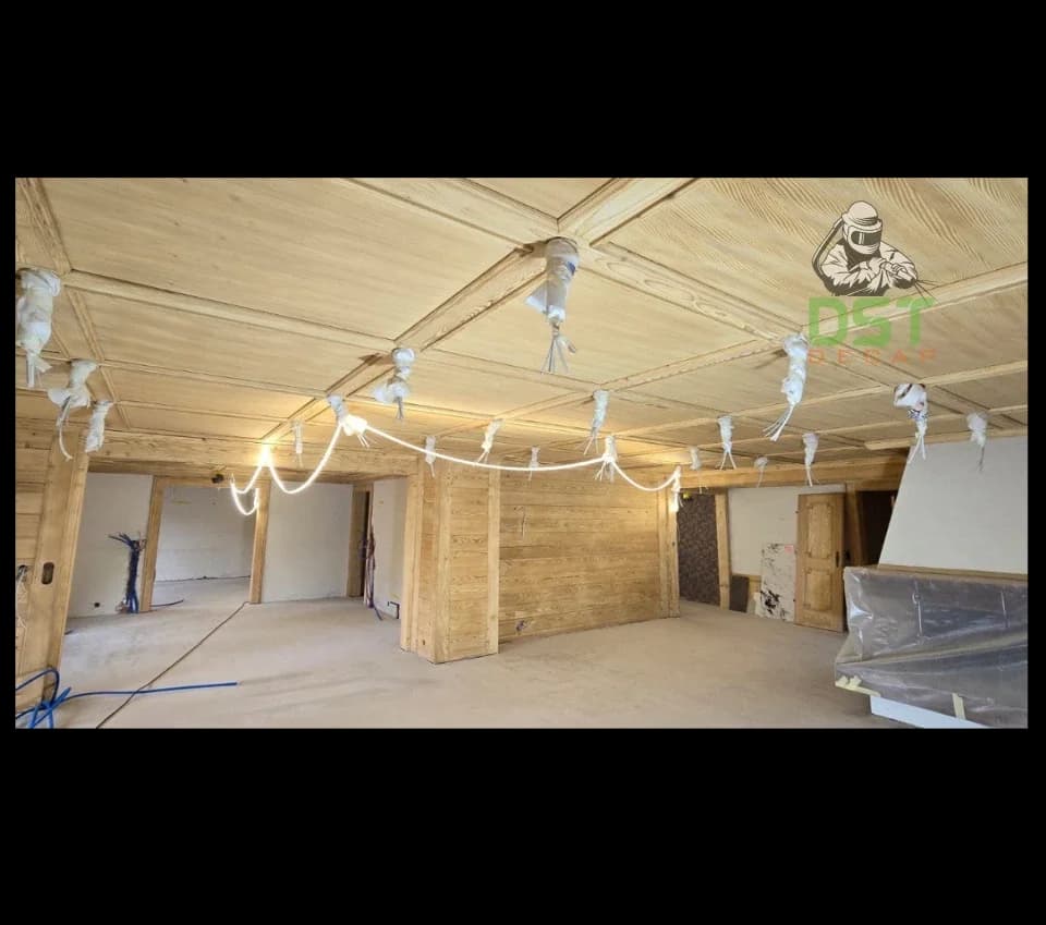 Sablage bois - charpente restaurée